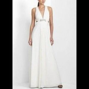 BCBG white goddess dress